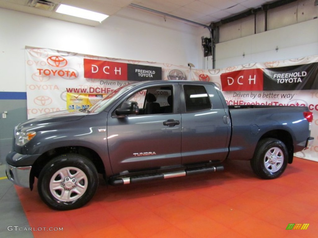 2010 Tundra Double Cab 4x4 - Slate Gray Metallic / Black photo #4