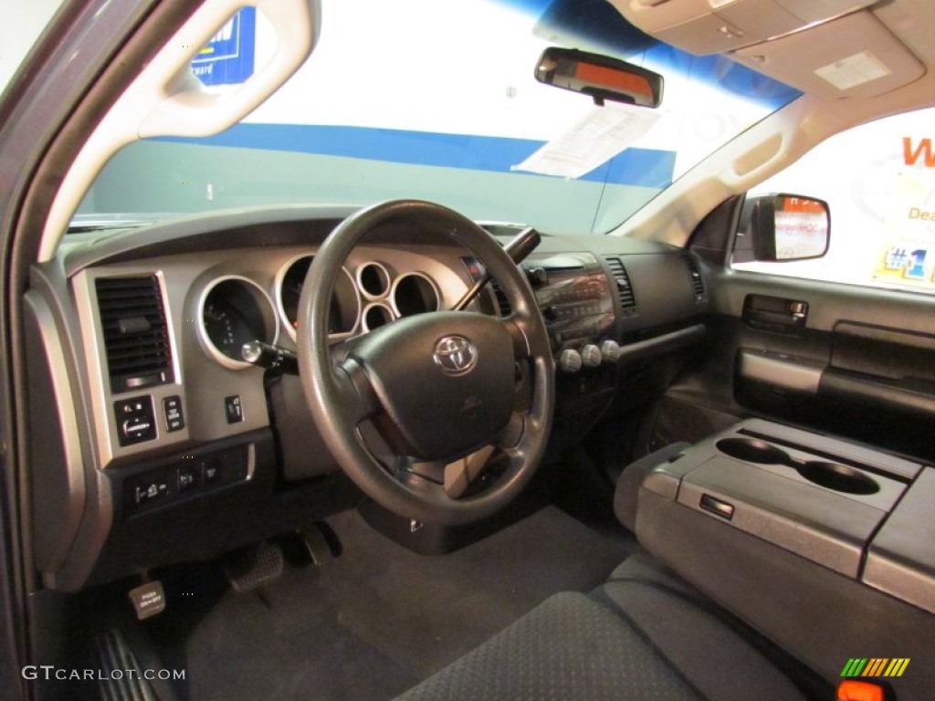 2010 Tundra Double Cab 4x4 - Slate Gray Metallic / Black photo #14