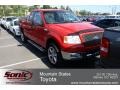 2005 Bright Red Ford F150 XLT SuperCab 4x4  photo #1