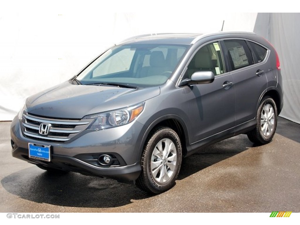 2012 CR-V EX - Polished Metal Metallic / Gray photo #3