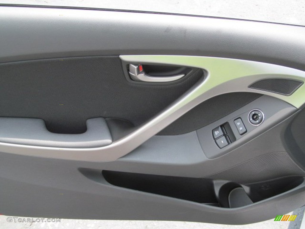 2013 Hyundai Elantra Coupe GS Black Door Panel Photo #68142449