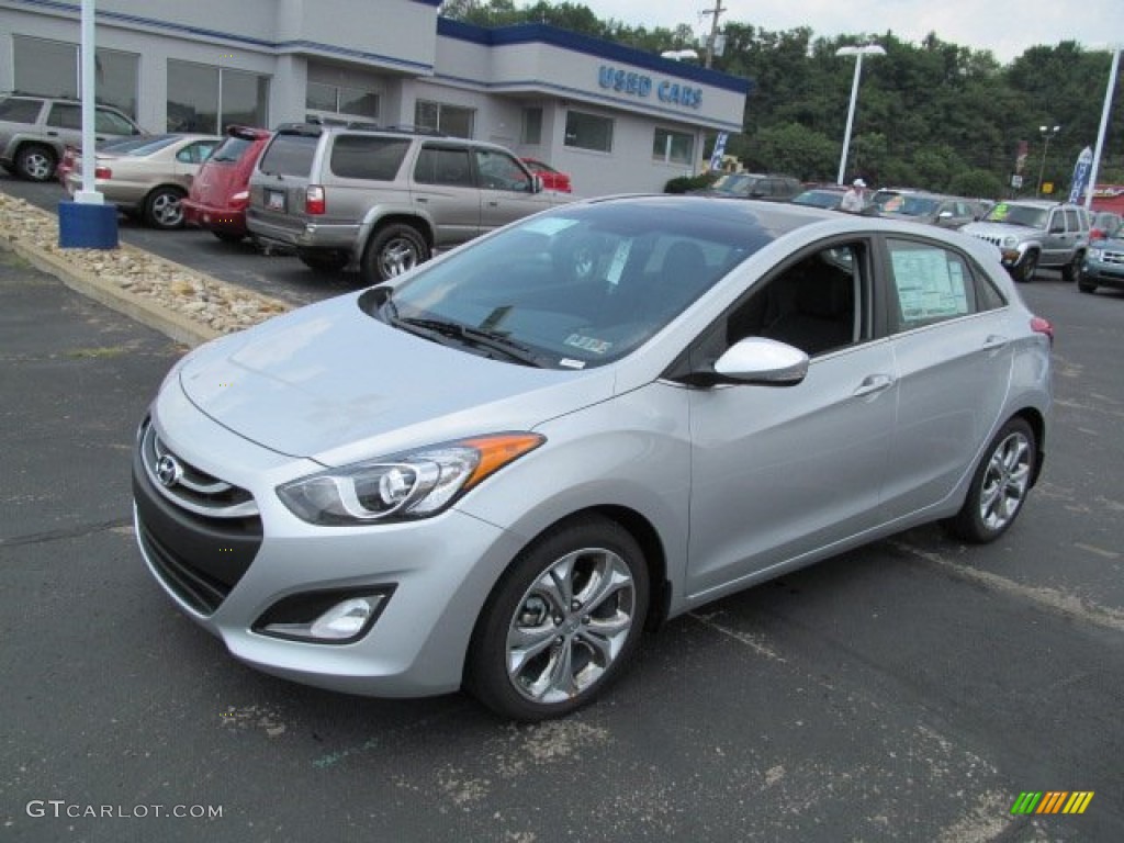 2013 Elantra GT - Shimmering Air Silver / Black photo #4