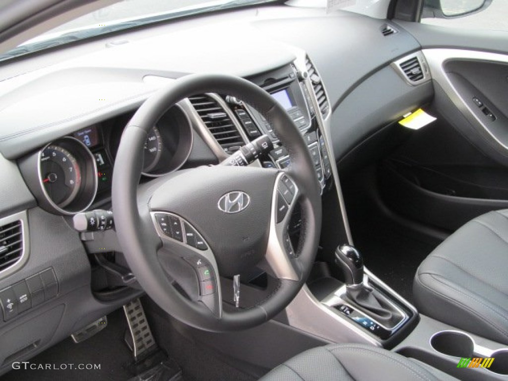 2013 Hyundai Elantra GT Black Steering Wheel Photo #68142809