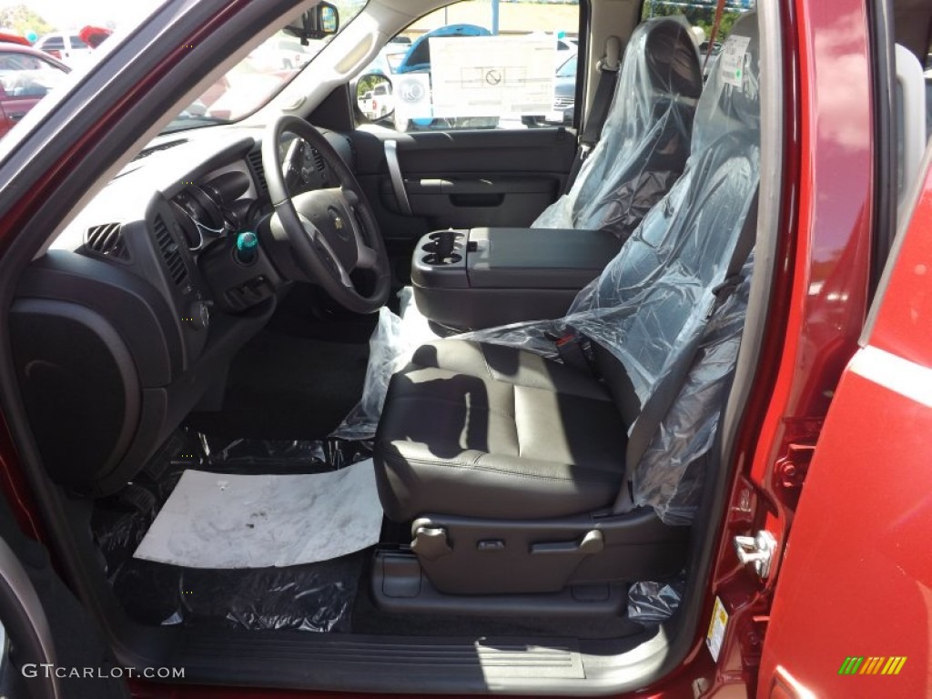 Ebony Interior 2013 Chevrolet Silverado 1500 LT Crew Cab 4x4 Photo #68144816