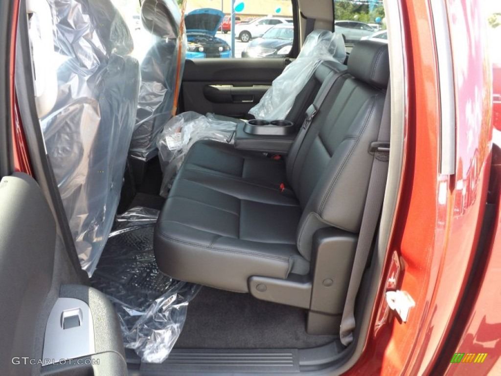 Ebony Interior 2013 Chevrolet Silverado 1500 LT Crew Cab 4x4 Photo #68144843