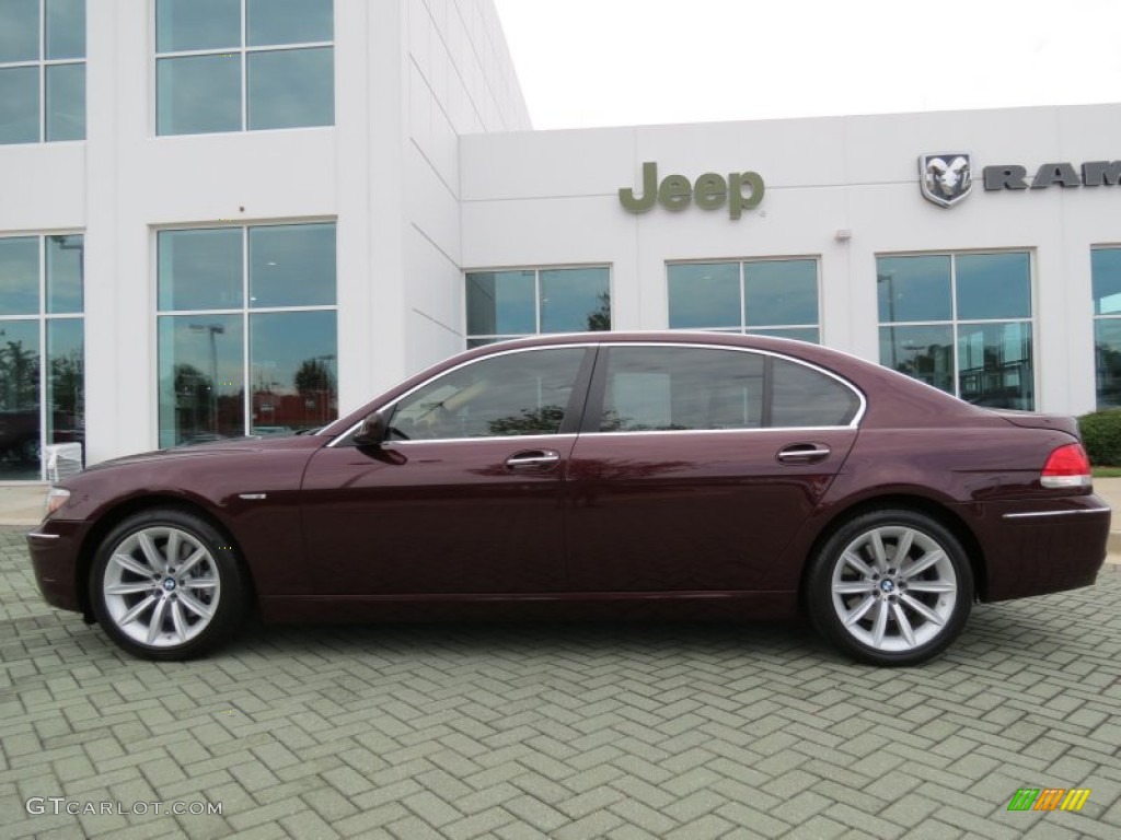 2008 7 Series 750Li Sedan - Barbera Red Metallic / Natural Brown photo #2