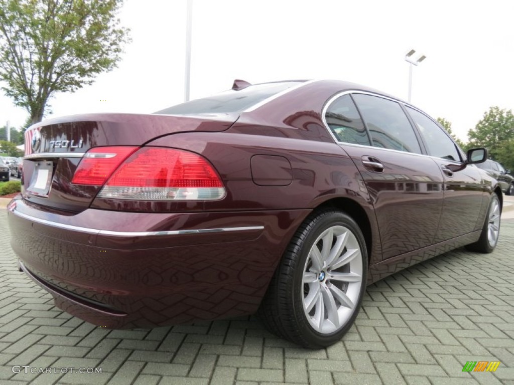 2008 7 Series 750Li Sedan - Barbera Red Metallic / Natural Brown photo #5