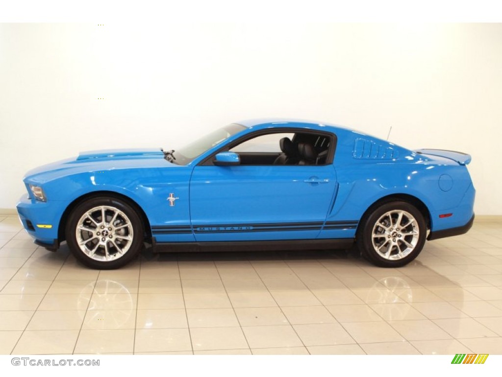 Grabber Blue 2010 Ford Mustang V6 Premium Coupe Exterior Photo #68148404
