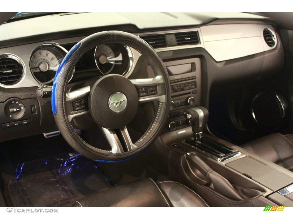 2010 Mustang V6 Premium Coupe - Grabber Blue / Charcoal Black photo #7