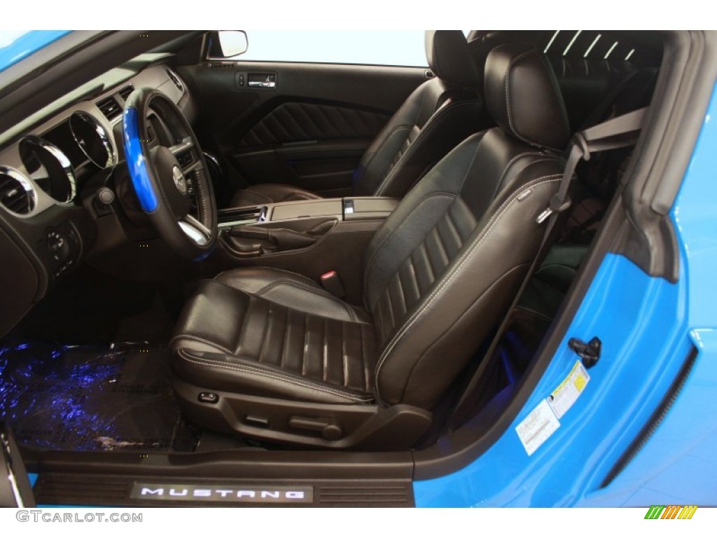 2010 Mustang V6 Premium Coupe - Grabber Blue / Charcoal Black photo #14
