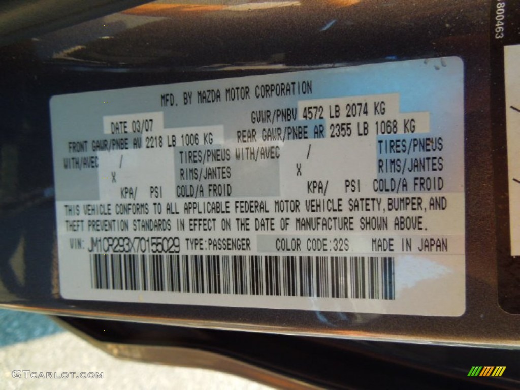 2007 MAZDA5 Touring - Galaxy Gray Mica / Black photo #7