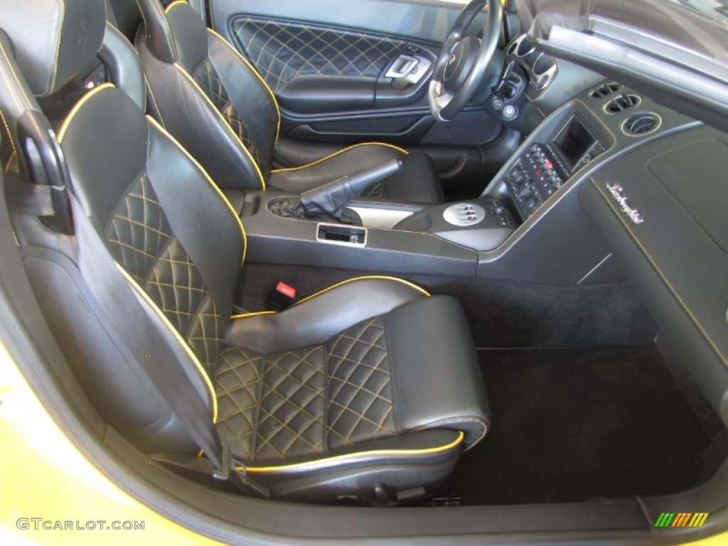 Nero Perseus Interior 2008 Lamborghini Gallardo Spyder Photo #68150598