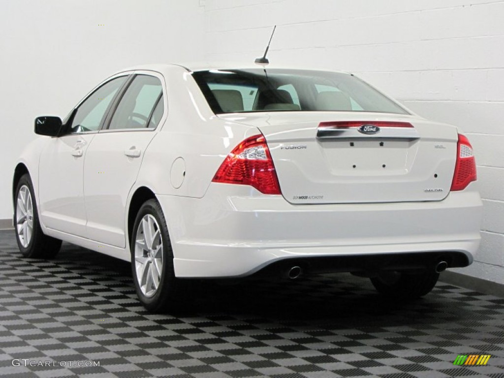 2011 Fusion SEL V6 - White Suede / Medium Light Stone photo #2