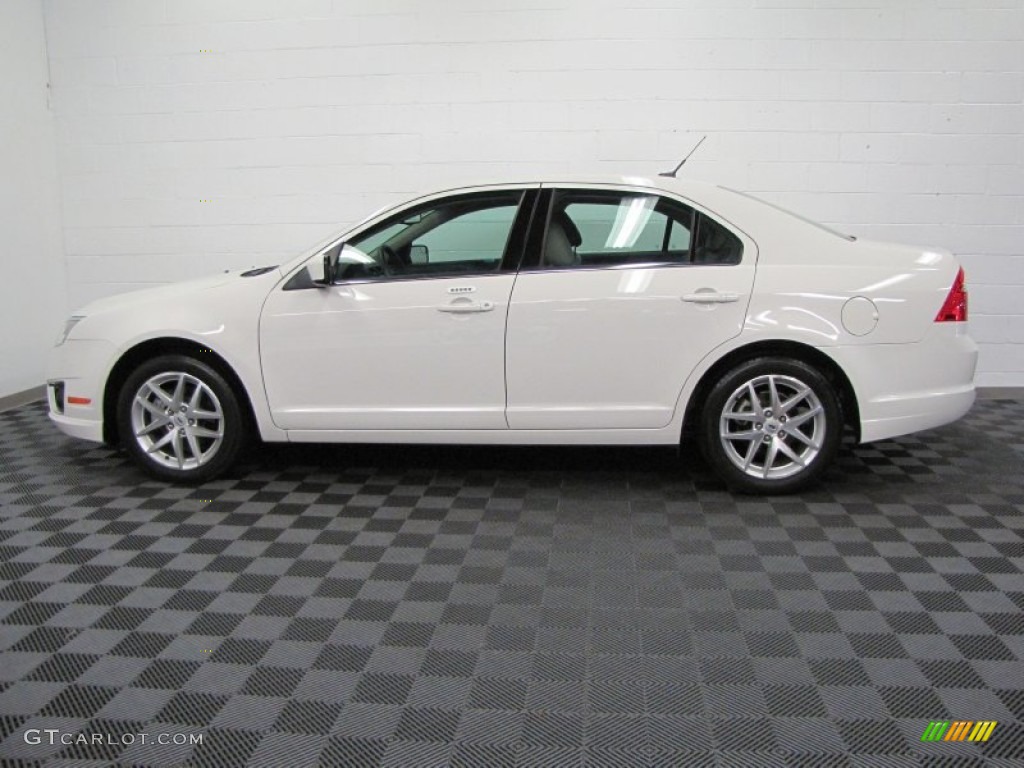 2011 Fusion SEL V6 - White Suede / Medium Light Stone photo #6