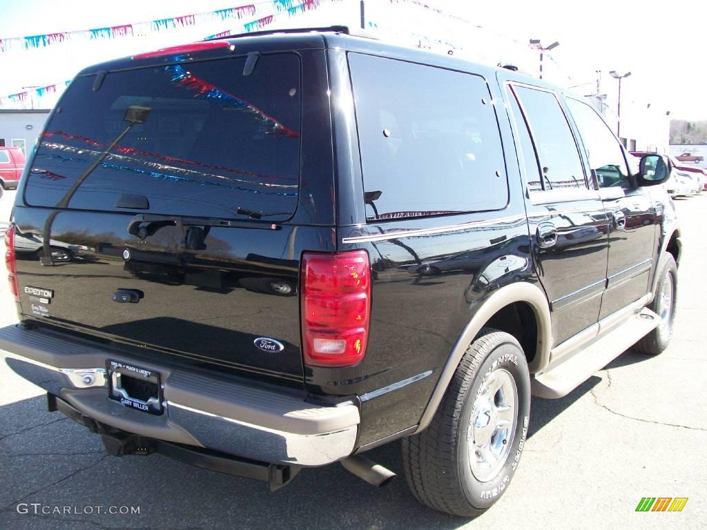 2001 Expedition Eddie Bauer 4x4 - Black Clearcoat / Medium Parchment photo #6