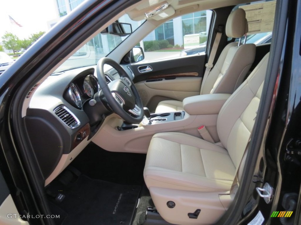 Black/Light Frost Beige Interior 2012 Dodge Durango Citadel Photo #68157252