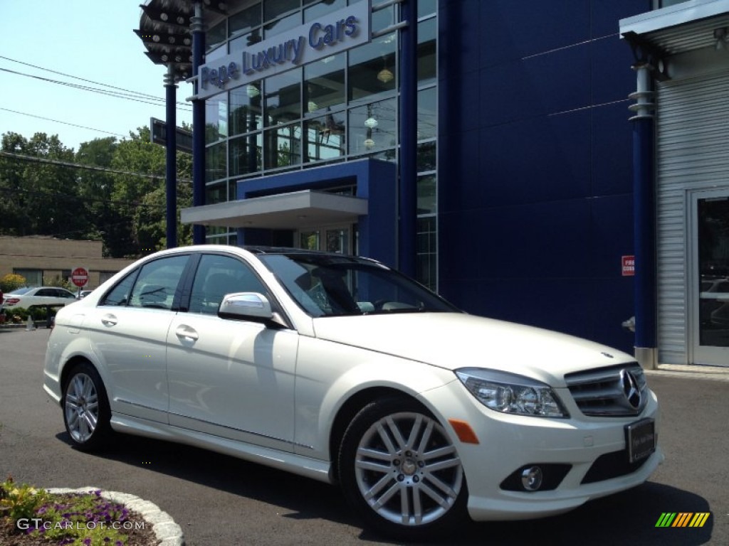 2009 C 300 4Matic Sport - Arctic White / Grey/Black photo #1