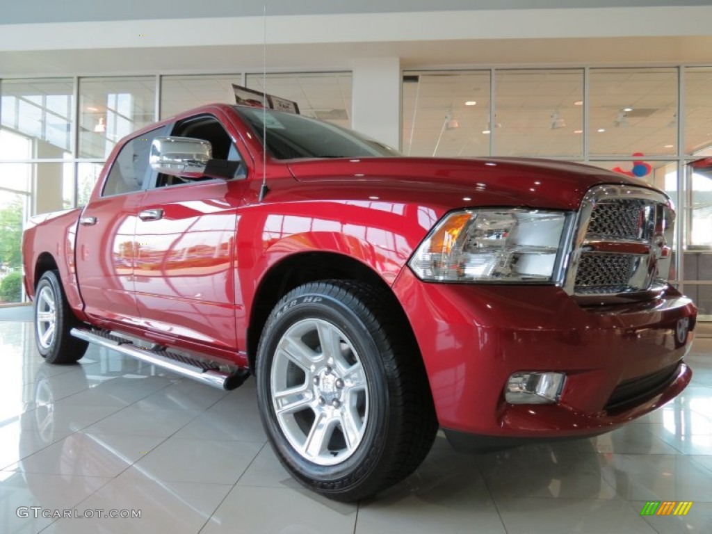 2012 Ram 1500 Laramie Limited Crew Cab - Deep Cherry Red Crystal Pearl / Dark Slate Gray photo #3