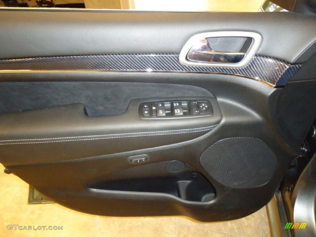 2012 Jeep Grand Cherokee SRT8 4x4 SRT Black Door Panel Photo #68161956
