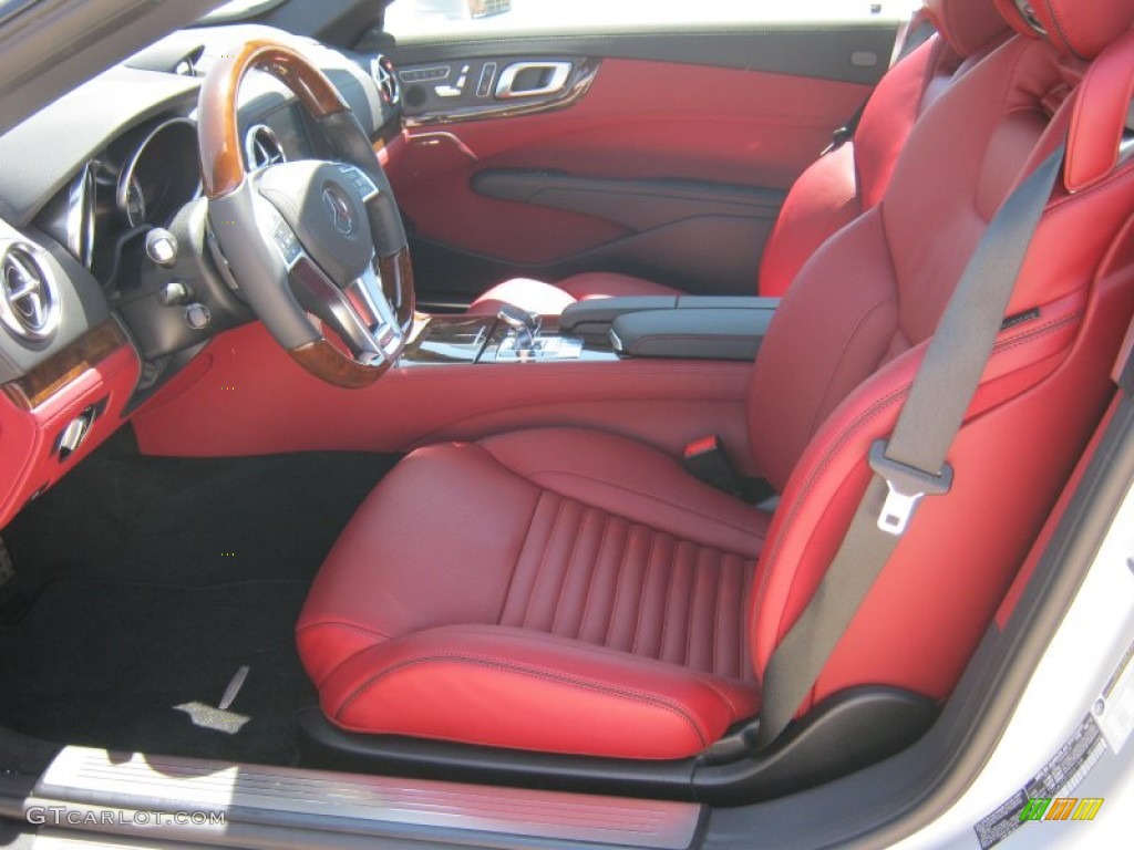 Red/Black Interior 2013 Mercedes-Benz SL 550 Roadster Photo #68162861