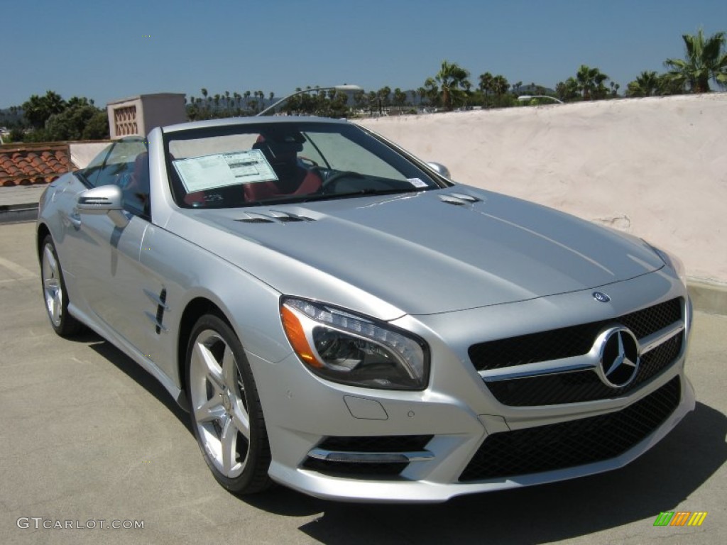 2013 SL 550 Roadster - Iridium Silver Metallic / Red/Black photo #1