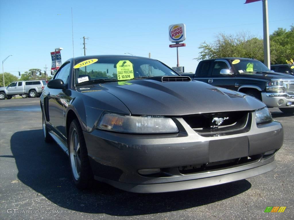 2003 Mustang Mach 1 Coupe - Dark Shadow Grey Metallic / Dark Charcoal photo #9