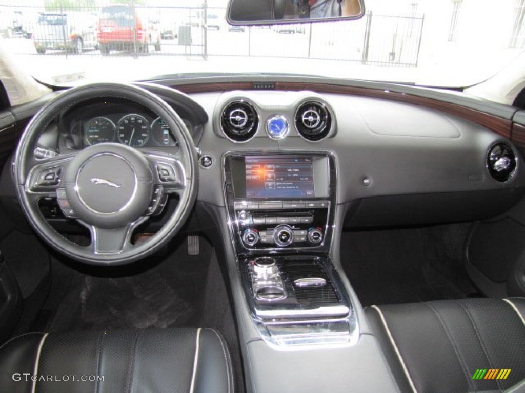 2011 Jaguar XJ XJL Jet Black/Ivory Dashboard Photo #68163547