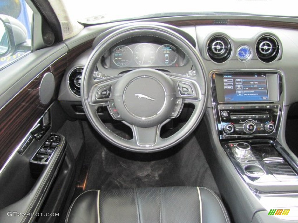 2011 Jaguar XJ XJL Jet Black/Ivory Dashboard Photo #68163635