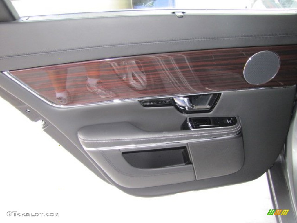 2011 Jaguar XJ XJL Jet Black/Ivory Door Panel Photo #68163942