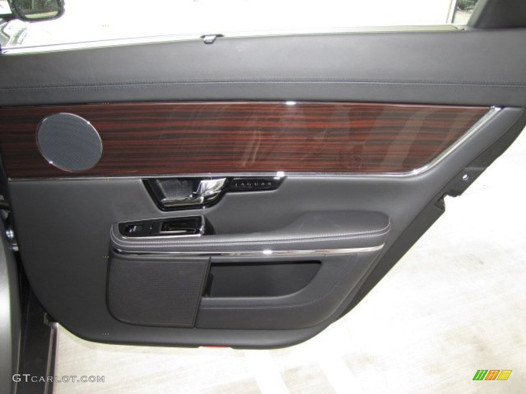 2011 Jaguar XJ XJL Jet Black/Ivory Door Panel Photo #68163951