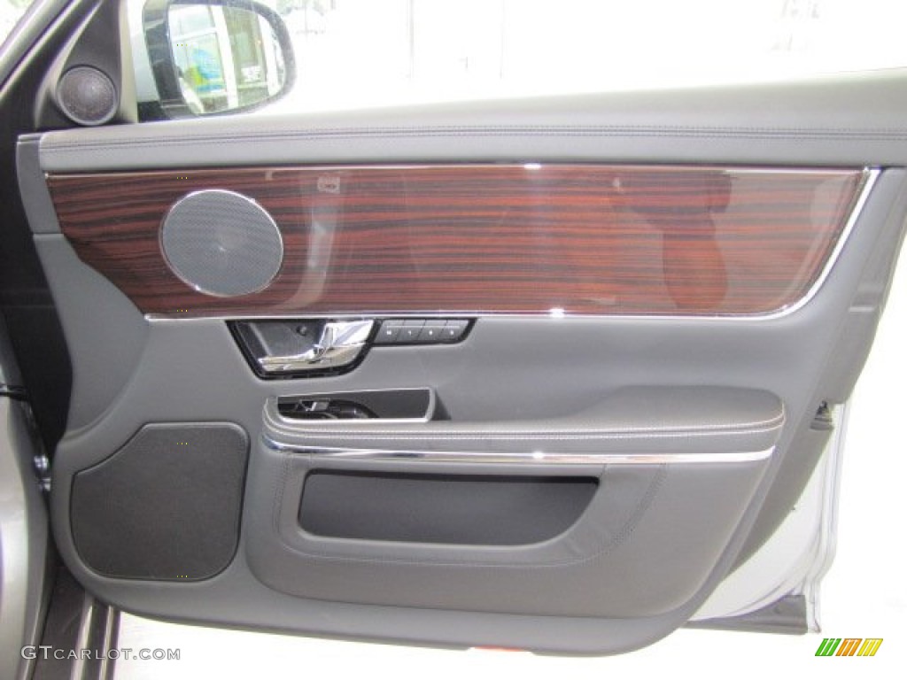 2011 Jaguar XJ XJL Jet Black/Ivory Door Panel Photo #68163960