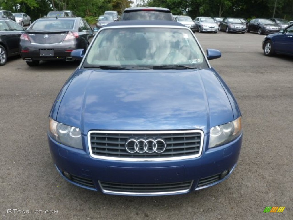 2006 A4 1.8T Cabriolet - Caribic Blue Pearl Effect / Beige photo #2