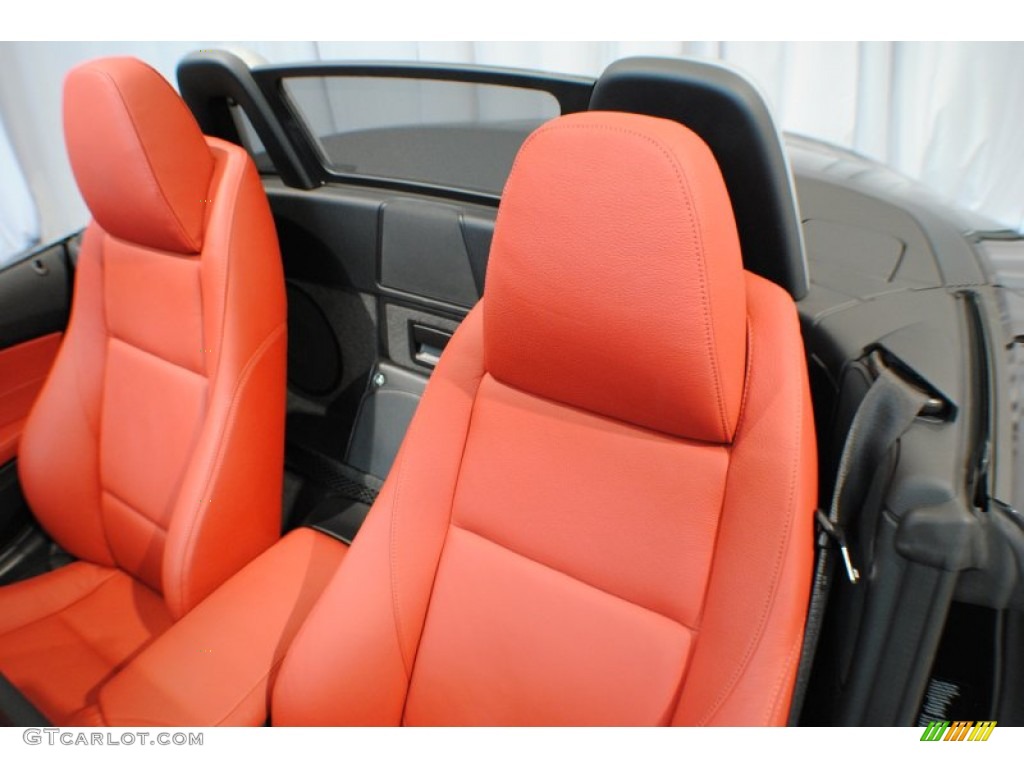 2010 Z4 sDrive35i Roadster - Black Sapphire Metallic / Coral Red photo #16