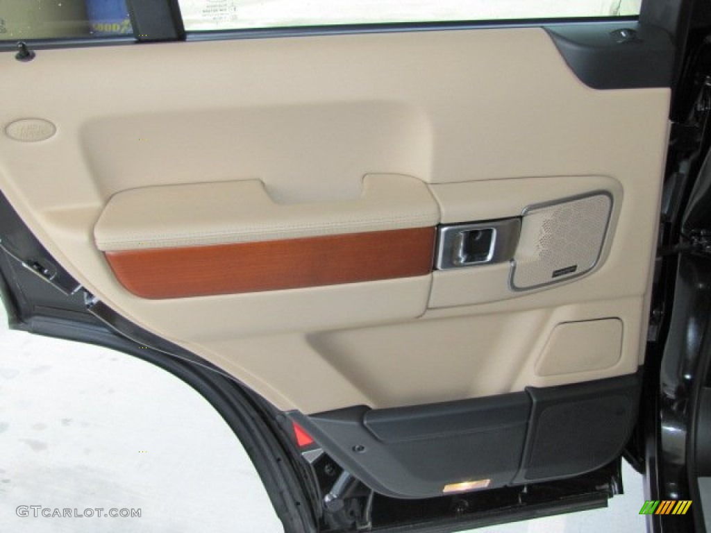 2010 Land Rover Range Rover HSE Sand/Jet Black Door Panel Photo #68164503