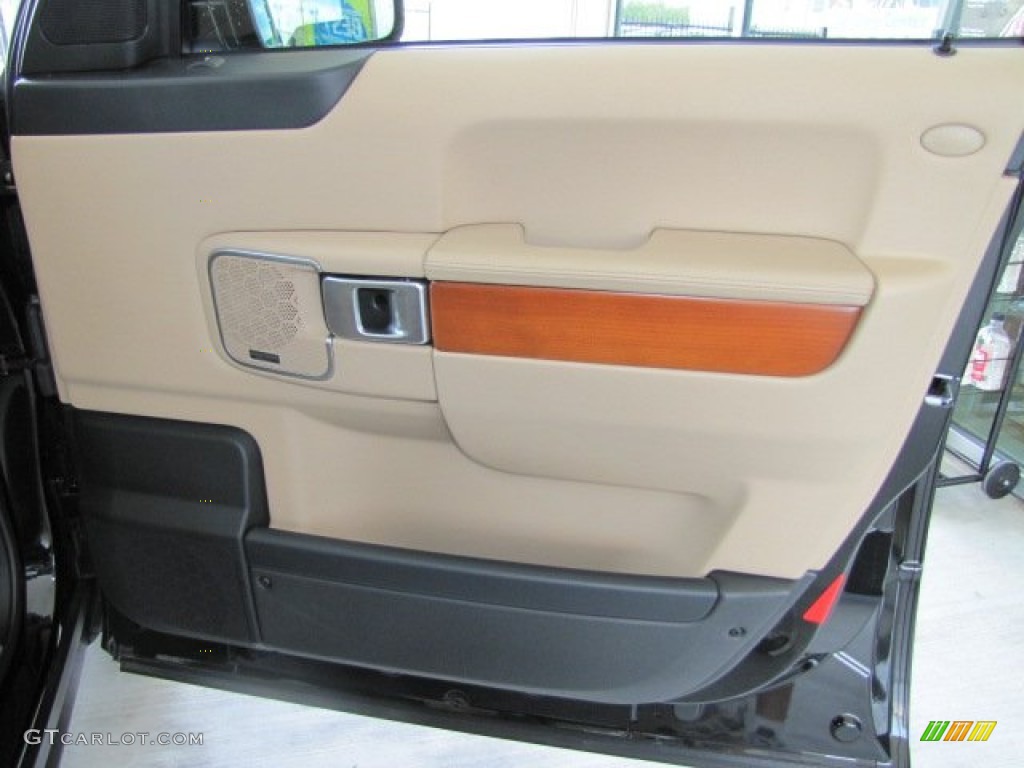 2010 Land Rover Range Rover HSE Sand/Jet Black Door Panel Photo #68164527