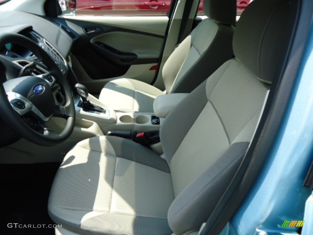 2012 Focus SE Sedan - Frosted Glass Metallic / Stone photo #8