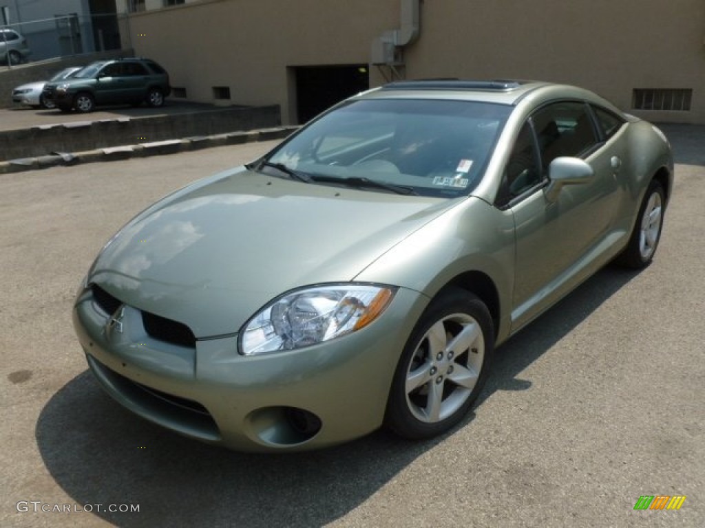 2008 Eclipse GS Coupe - Optimist Green Metallic / Dark Charcoal photo #3