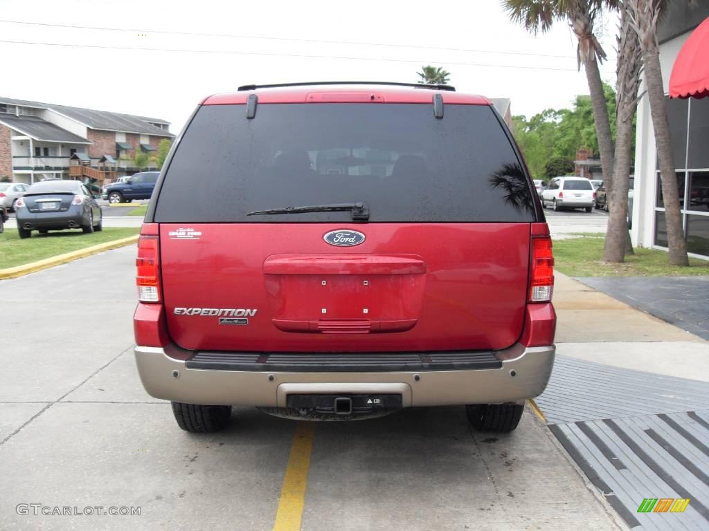 2004 Expedition Eddie Bauer - Redfire Metallic / Medium Parchment photo #2