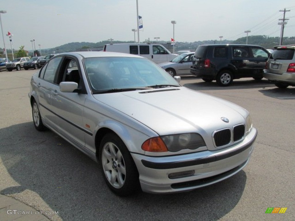 1999 3 Series 323i Sedan - Titanium Silver Metallic / Black photo #8
