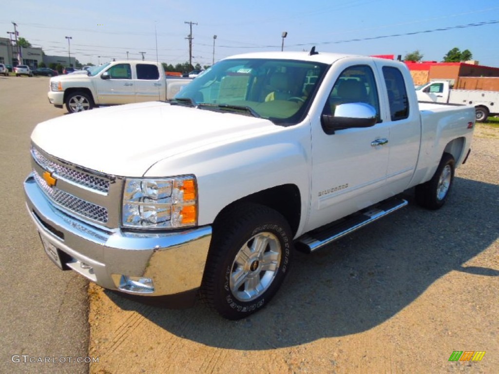 2012 Silverado 1500 LT Extended Cab 4x4 - Summit White / Light Cashmere/Dark Cashmere photo #2