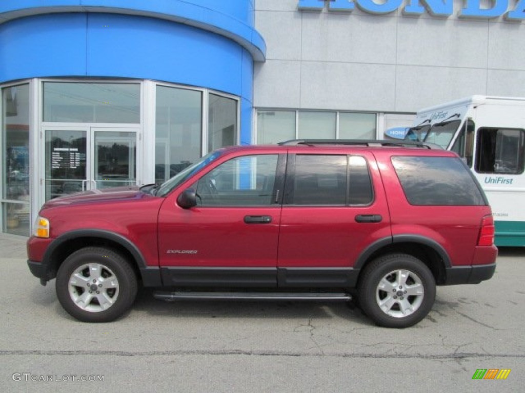 2004 Explorer XLT 4x4 - Redfire Metallic / Midnight Grey photo #2