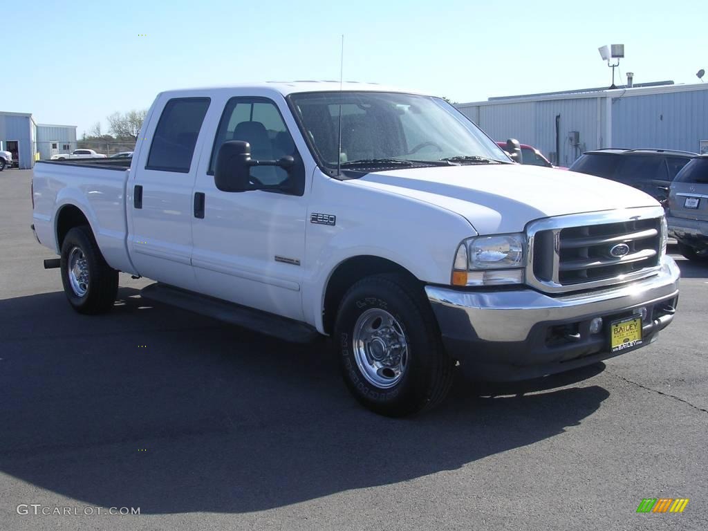 2004 F250 Super Duty XLT Crew Cab - Oxford White / Medium Flint photo #8