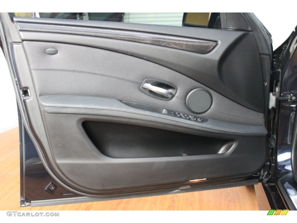 2010 BMW 5 Series 535i Sedan Black Door Panel Photo #68171568