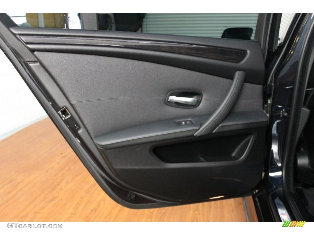 2010 BMW 5 Series 535i Sedan Black Door Panel Photo #68171583