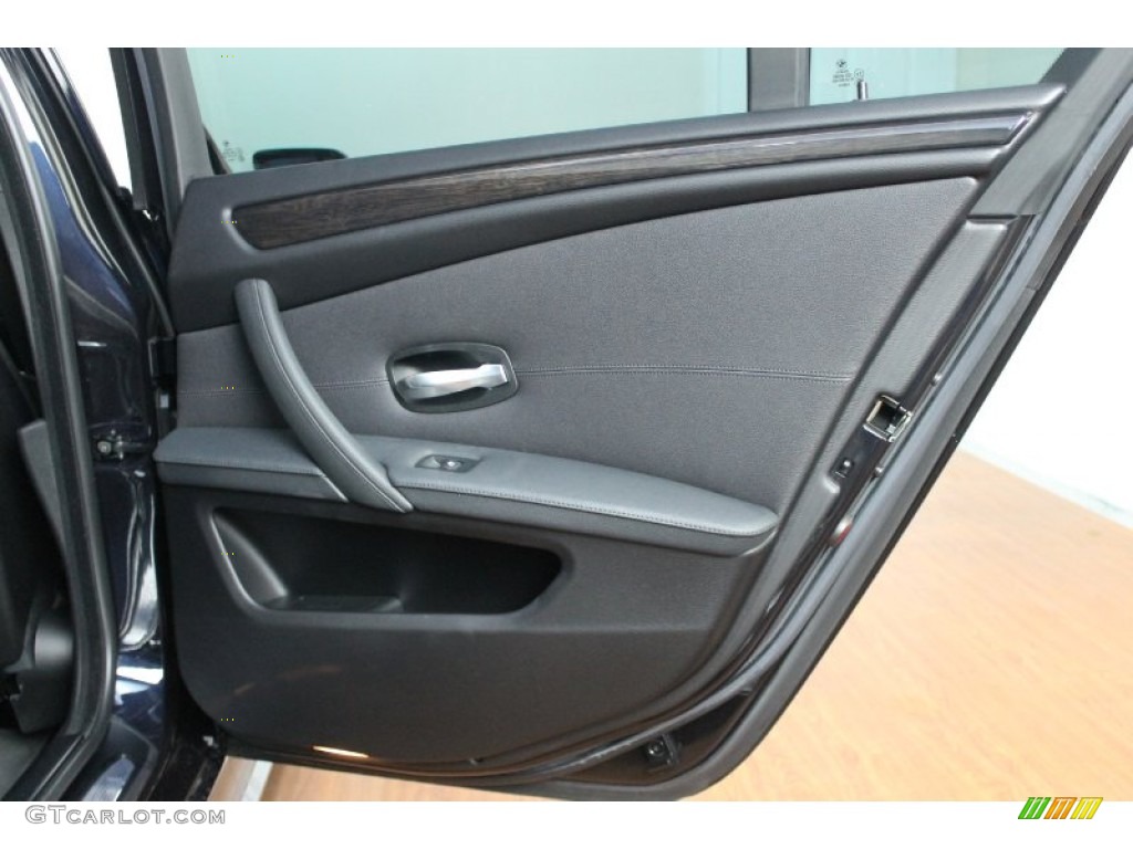 2010 BMW 5 Series 535i Sedan Black Door Panel Photo #68171589