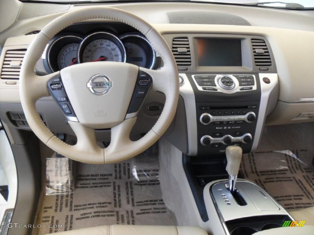 2009 Murano SL AWD - Glacier Pearl / Beige photo #14