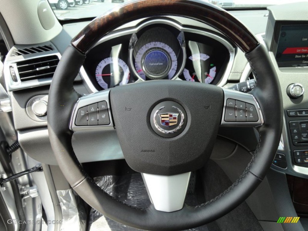 2012 Cadillac SRX Luxury AWD Ebony/Ebony Steering Wheel Photo #68173065