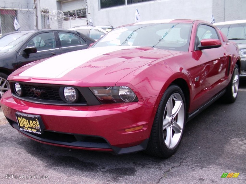 2010 Mustang GT Premium Coupe - Red Candy Metallic / Charcoal Black photo #1