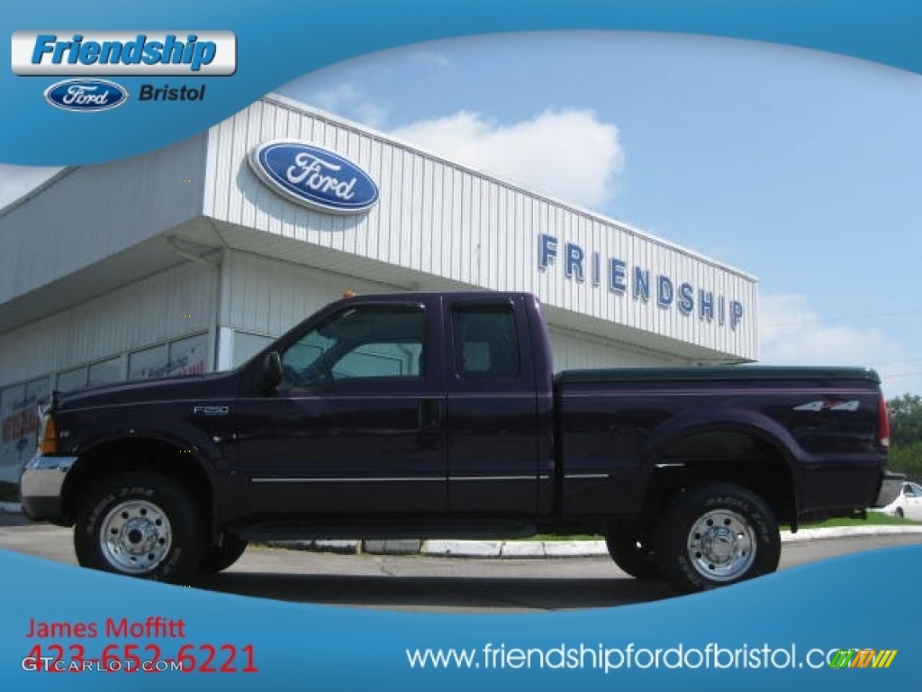 1999 F250 Super Duty XLT Extended Cab 4x4 - Thistle Purple Pearl / Medium Graphite photo #1