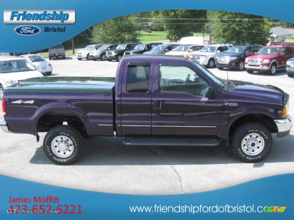 1999 F250 Super Duty XLT Extended Cab 4x4 - Thistle Purple Pearl / Medium Graphite photo #5